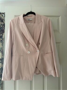 White House Black Market Blush Pink Double-Breasted Suit